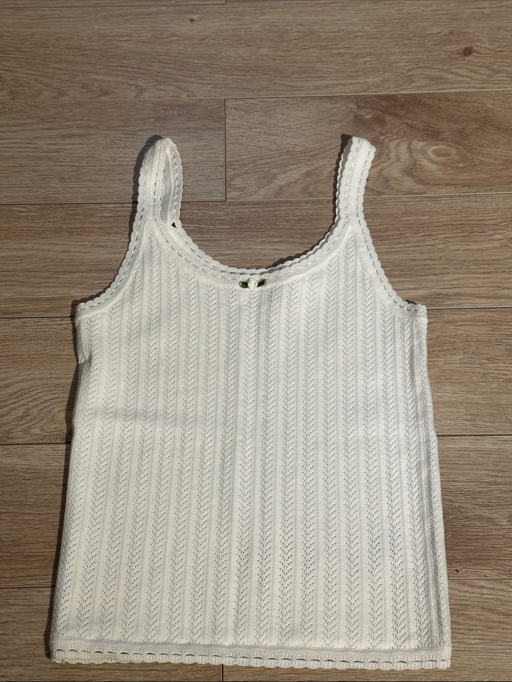 Wilfred Cream Knit Lace-Trim Camisole
